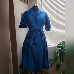 Kasper Button Up Collared Dress